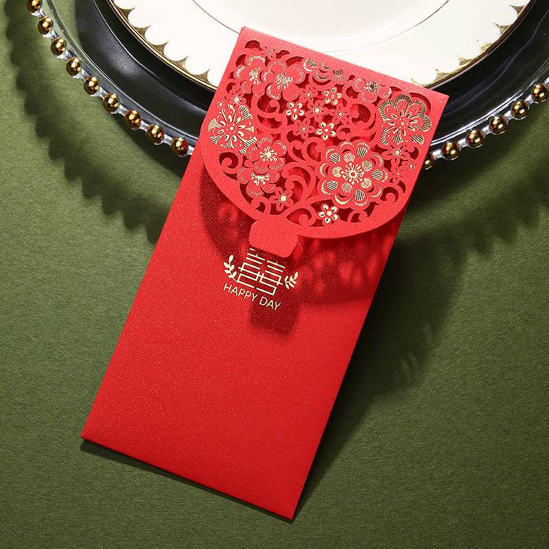 Bộ 10 Bao Lì Xì Màu Đỏ/Xanh Dương/Hồng Phong Cách Cổ Điển Dễ Thương 10pcs Angpao Packet Wedding Red Packet Cute Angpao Money Envelope Long Packets Vintage Angpow Envelopes Pink Blue Purple 结婚红包封