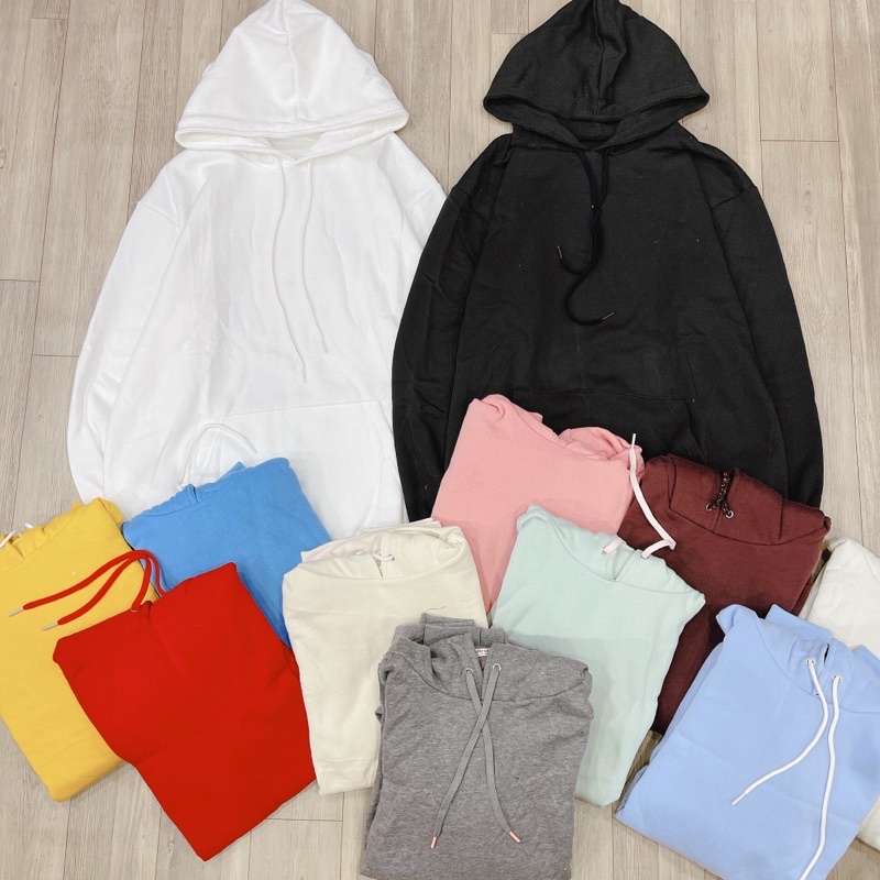 ÁO HOODIE UNISEX TRƠN BASIC