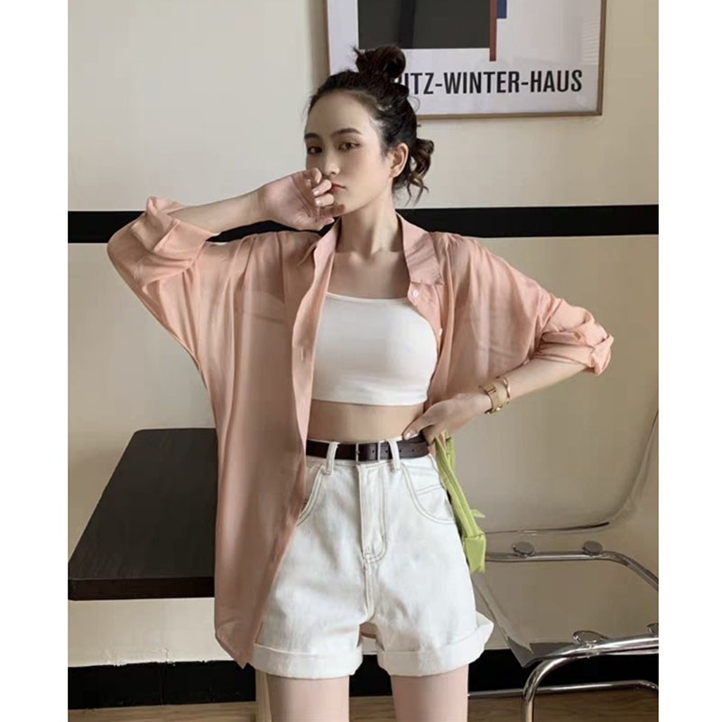 Áo Sơ Mi Chất Voan Mỏng, Sơ Mi Khoác Ngoài SM415- Lolla_Fashion