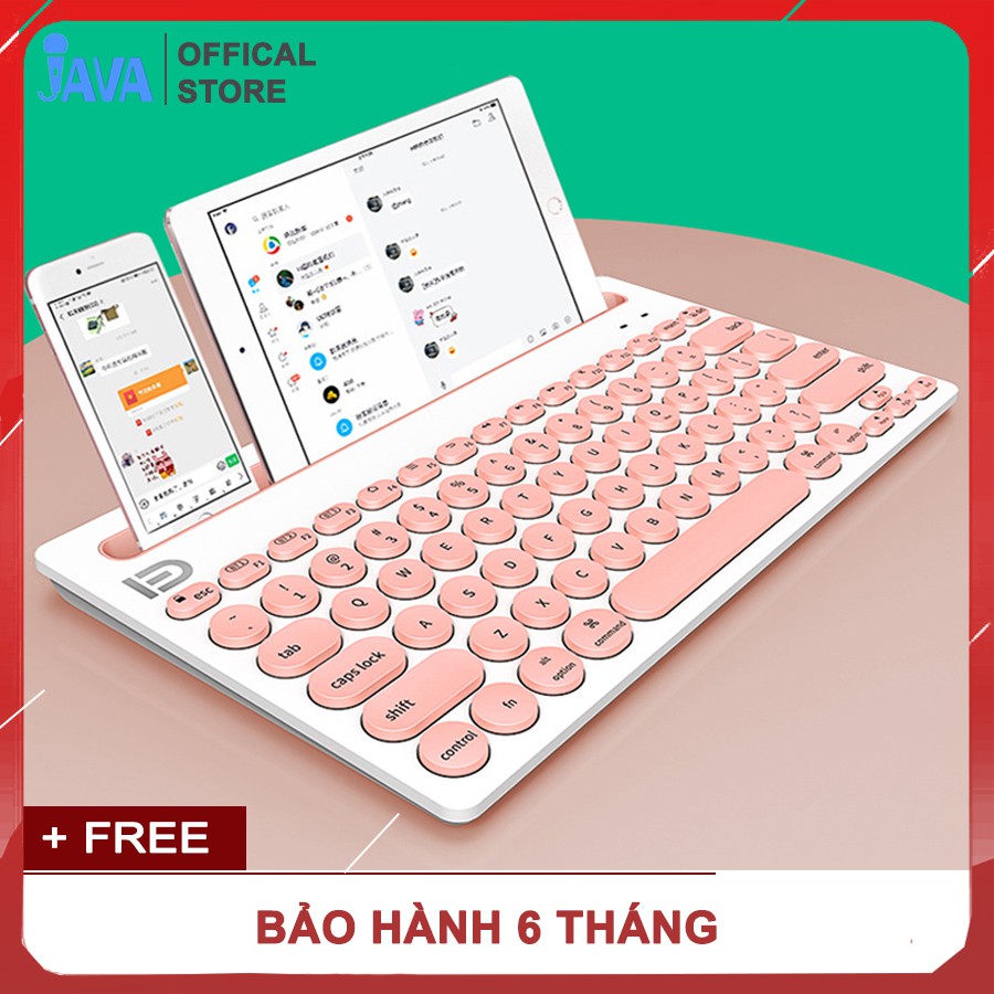 Bàn Phím Bluetooth Forter IK3381 -Dùng cho Điện thoại, Máy tính bảng, Laptop -Kết nối cùng lúc 3 thiết bị - [BH 6 THÁNG] | BigBuy360 - bigbuy360.vn