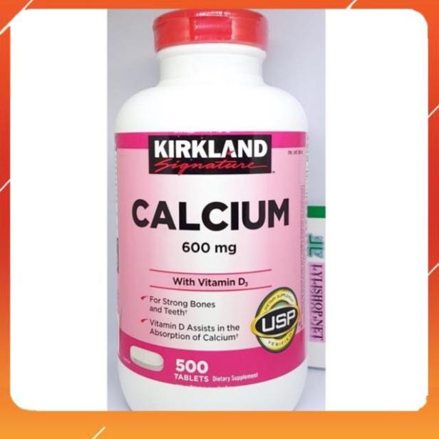 Canxi Kirkland Calcium 600mg + D3 500v calci Mỹ