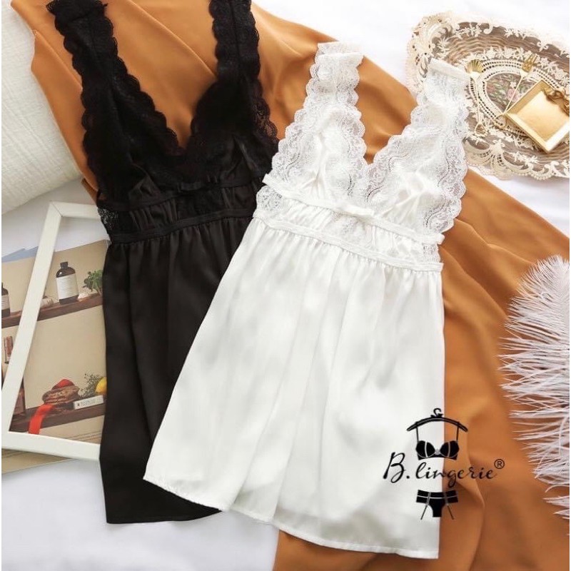 Váy Ngủ Gợi Cảm Cổ Chữ V - B.Lingerie