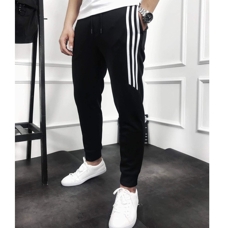 Quần Thể Thao Nam 3 Sọc, Quần Nỉ Jogger Nam Thu Đông Co Giãn Ống Suông ,Ống Côn - QTT04 - Trung Quân Fashion | BigBuy360 - bigbuy360.vn