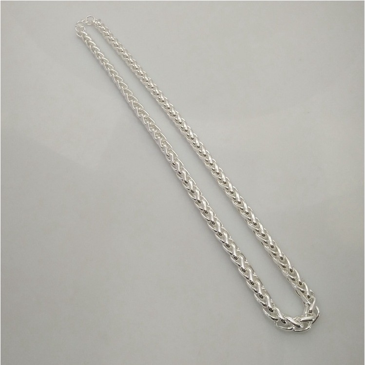 Vòng Cổ-Dây Chuyền Nam Bạc 925 Soắn Tròn Bản To Không Phai Màu hong Cách Mạnh Mẽ