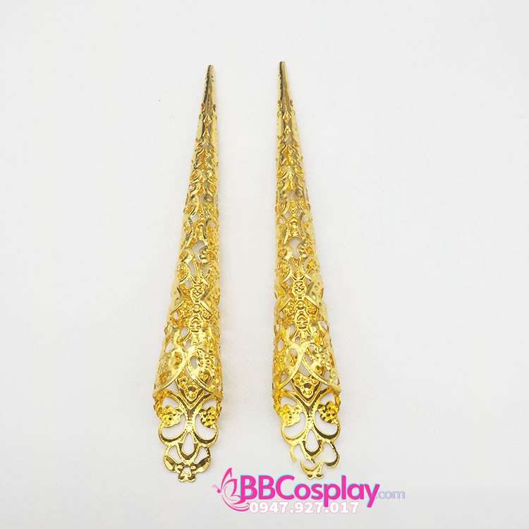 Móng tay giả cổ trang - hộ giáp - móng tay vàng - 12393