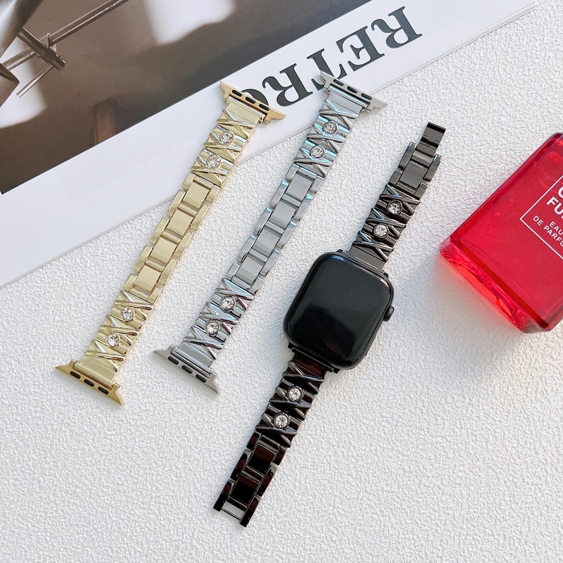 Dây Đeo Bằng Thép Không Gỉ 41mm 45mm 40mm 44mm Dành Cho Apple watch series 7/6/SE/5/4