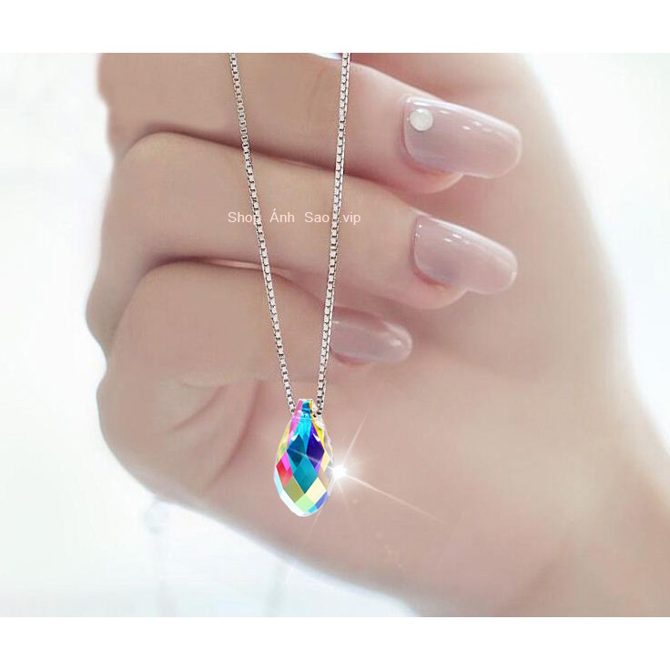Vòng cổ giọt nước nhỏ hạt nhân tinh Pha lê lấp lánh