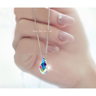 Vòng cổ giọt nước nhỏ hạt nhân tinh Pha lê lấp lánh