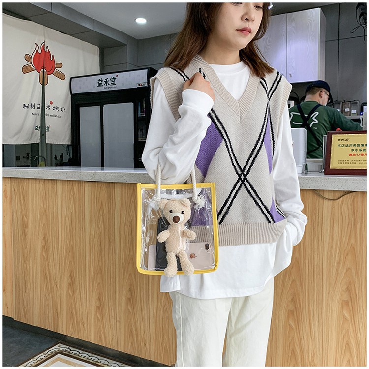 Túi trong, túi xách đi biển đi chơi hình gấu hot hit 2021 Trex, M46 FULL BOX