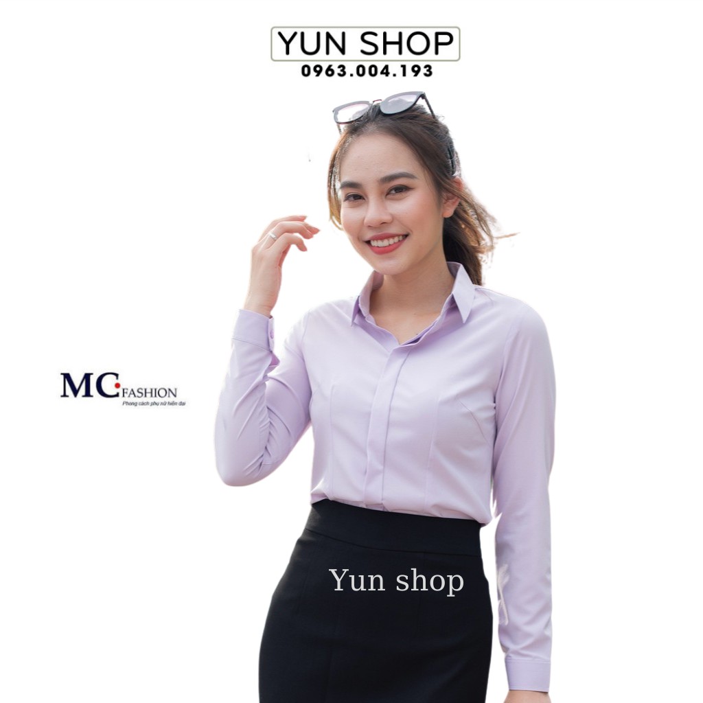 Áo Sơ Mi Công Sở DàiTay - MC Fashion A198 MàTím Nhạt