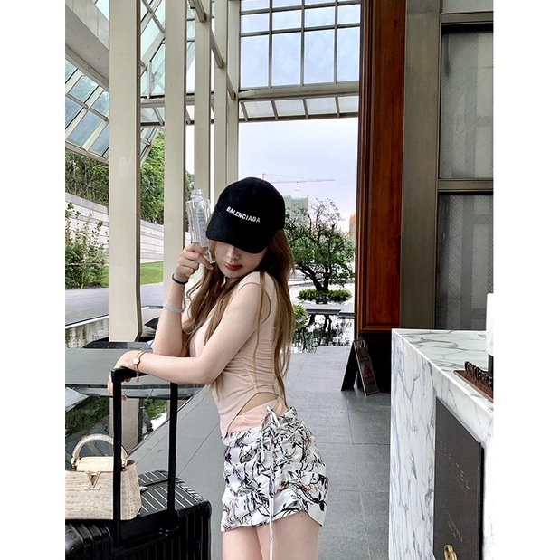 Cocory vn Áo Croptop Màu Trơn Dáng Ôm Thời Trang Quyến Rũ Cho Nữ