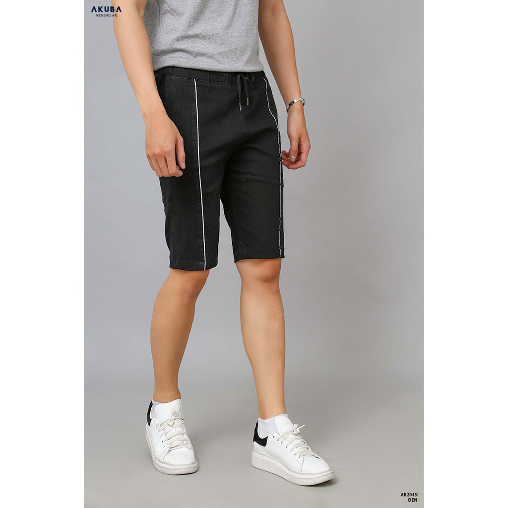 Quần short kaki nam cao cấp AKUBA form slimfit, thun co giãn, thoải mái vận động AB2049