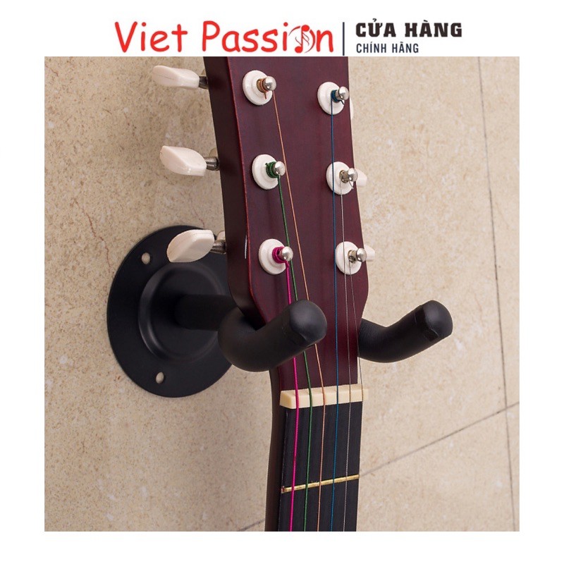 Móc treo đàn guitar, ukulele VietPassion đế tròn kim loại ngắn, nhỏ gọn