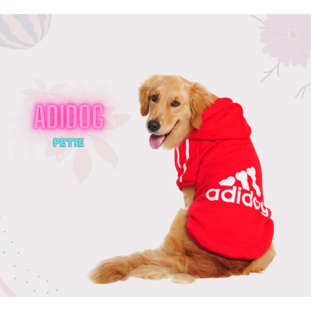 Áo ấm cho chó mèo Adidog hàng hiệu vải nỉ siêu ấm áp