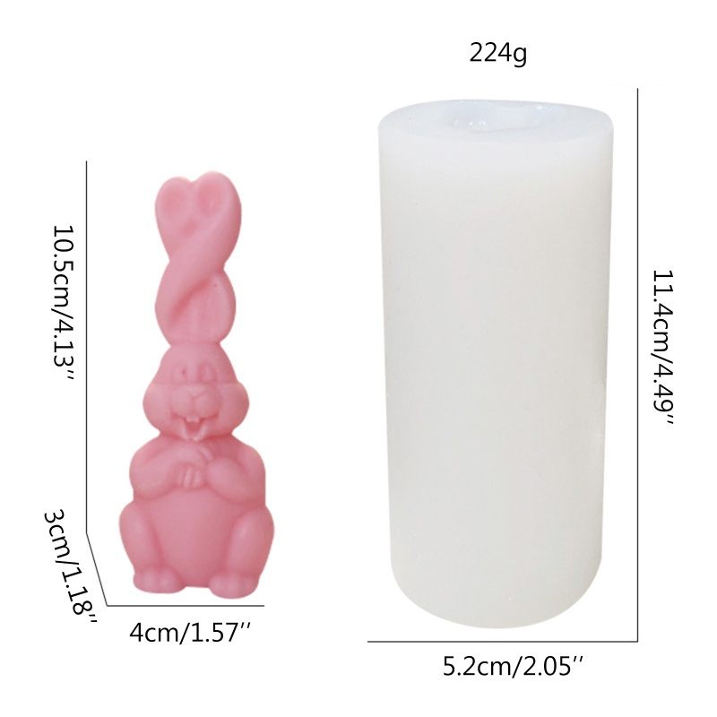Khuôn Silicone Hình Thỏ Làm Nến Thơm Diy