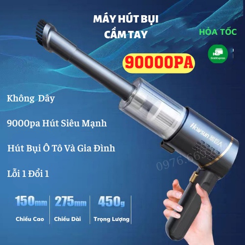 Máy Hút Bụi Mini Không Dây Máy Hút Bụi Cầm Tay Hut Bui Ô Tô Sạch Bui Mịn Lông Chó Mèo Và Ga Gối Đèn Rọi Ray ASAI