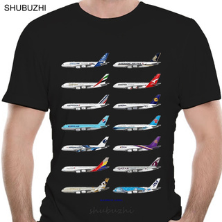 Áo Thun Nam Tay Ngắn In Hình Xe Buýt Air Bus Cá Tính Sbz535