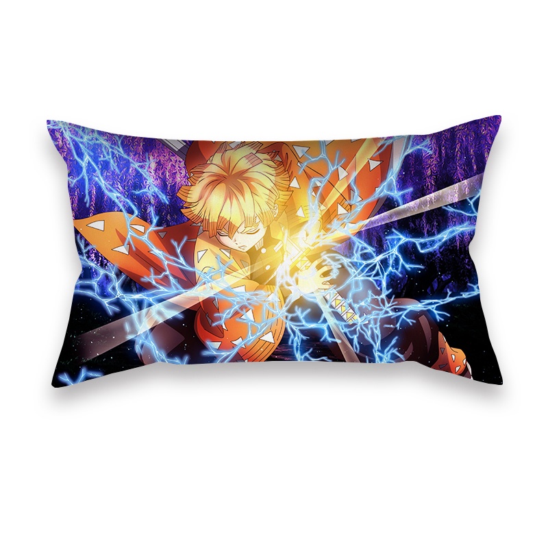Vỏ Gối Chữ Nhật In Hình Anime Demon Slayer Kimetsu No Yaiba 50X30Cm Trang Trí Nội Thất