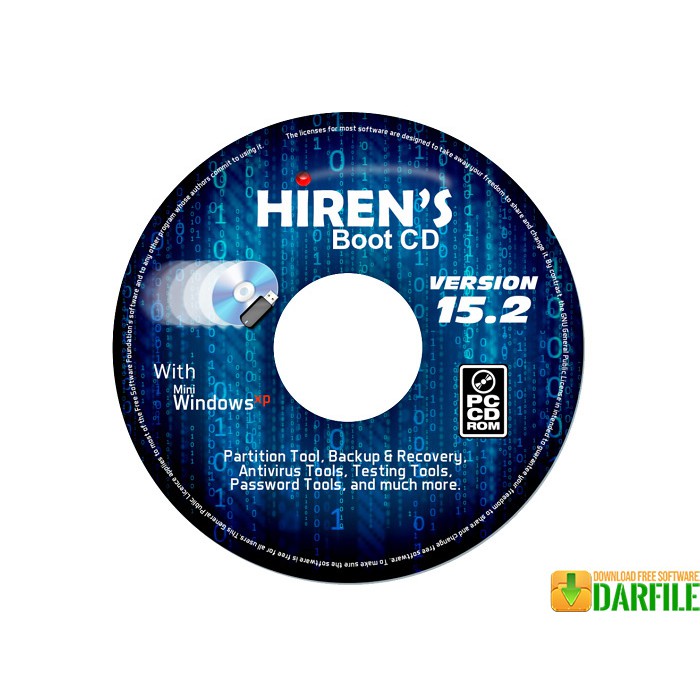 Đĩa CD Hiren's Boot 15.2 - cứu hộ máy tính