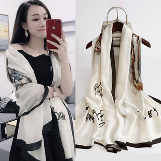 Khăn choàng cổ vải lụa ấm áp thời trang cho nữ