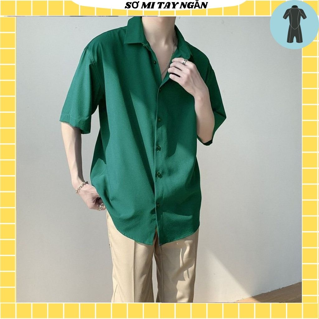 Áo sơ mi tay lỡ from rộng unisex nam nữ , sơ mi nam nữ vải voan lụa mịn mát free size 40kg - 70kg