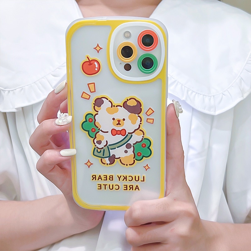 Ốp Điện Thoại Hình Gấu May Mắn Cho iphone7 / 7plus / 8 / 8plus / xs / 11 / 12 / 13 / 14 / pro / max / plus / promax