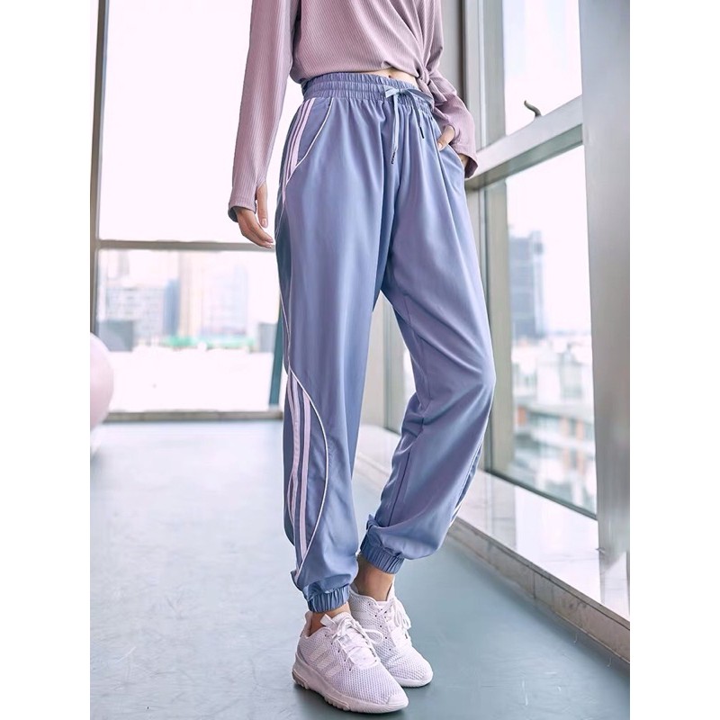 Quần jogger thể thao nữ mẫu 3 sọc viền sóng mới