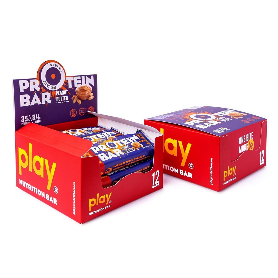 Thanh protein play vị bơ đậu phộng play protein bar peanut & butter - ảnh sản phẩm 4