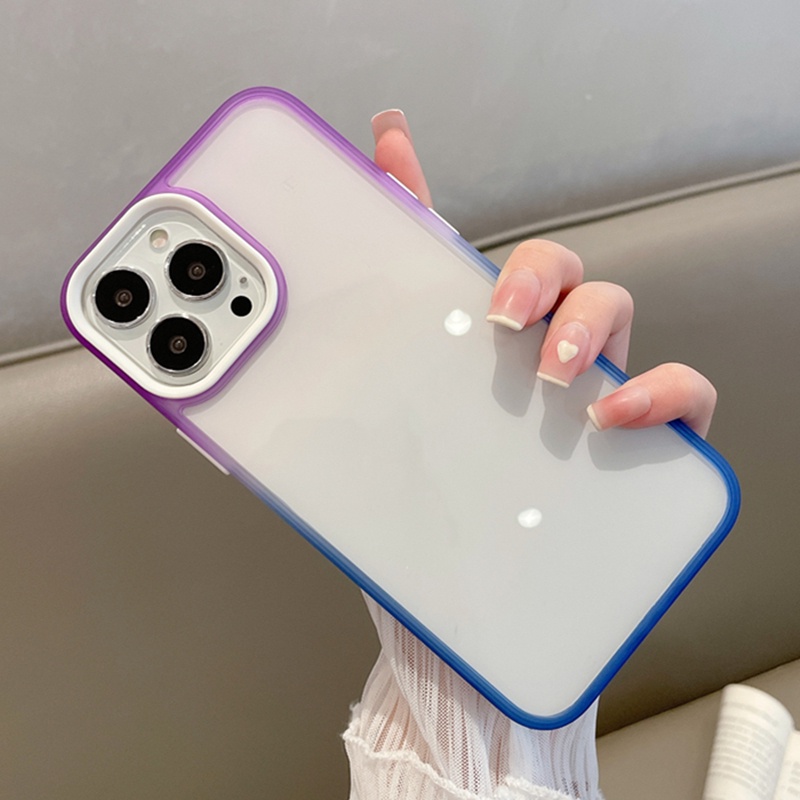 Ốp Điện Thoại iPhone 14 13 12 11 Pro max 14 plus TPU case ốp lưng điện thoại iphone 14 promax acrylic Cứng Chống Sốc Màu gradient Sang Trọng Cho iP 14 13 12 11 Pro Max 14 Plus