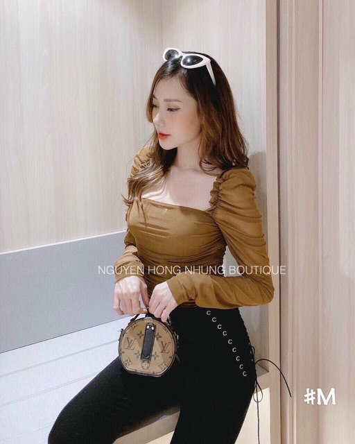 Áo voan bồng tay ( có xốp bồng vai ) hàng Quảng Châu