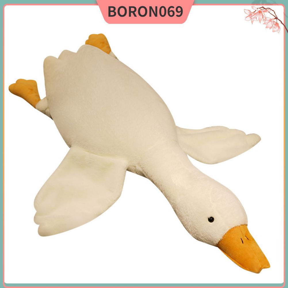 Đồ Chơi Thú Nhồi Bông Hình Con Ngỗng Lớn Màu Trắng Thiết Kế Mô Phỏng Dễ Thương Đẹp Mềm Mại Thoải Mái Gối Sang Trọng Boron069