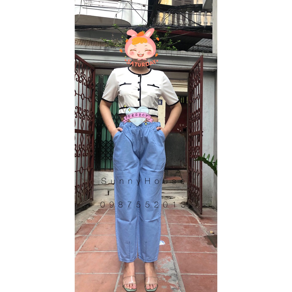 [ẢNH THẬT] Quần bò giấy - Màu xanh nhạt siêu mềm mịn, co giãn thoải mái BIG SIZE | BigBuy360 - bigbuy360.vn