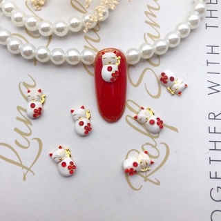 Phụ kiện mèo thần tài trang trí móng nail