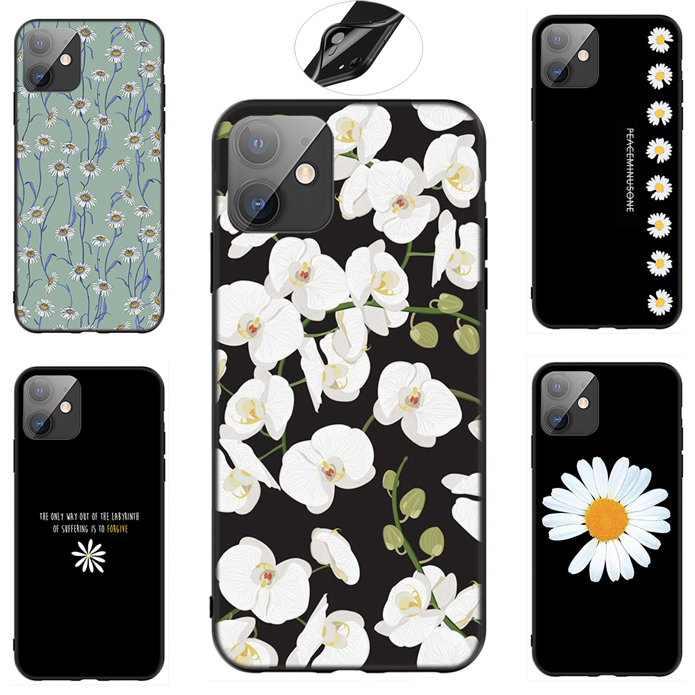 iPhone XR X Xs Max 7 8 6s 6 Plus 7+ 8+ 5 5s SE 2020 Casing Soft Case 38SF Fashion Daisy Love Hearts mobile phone case