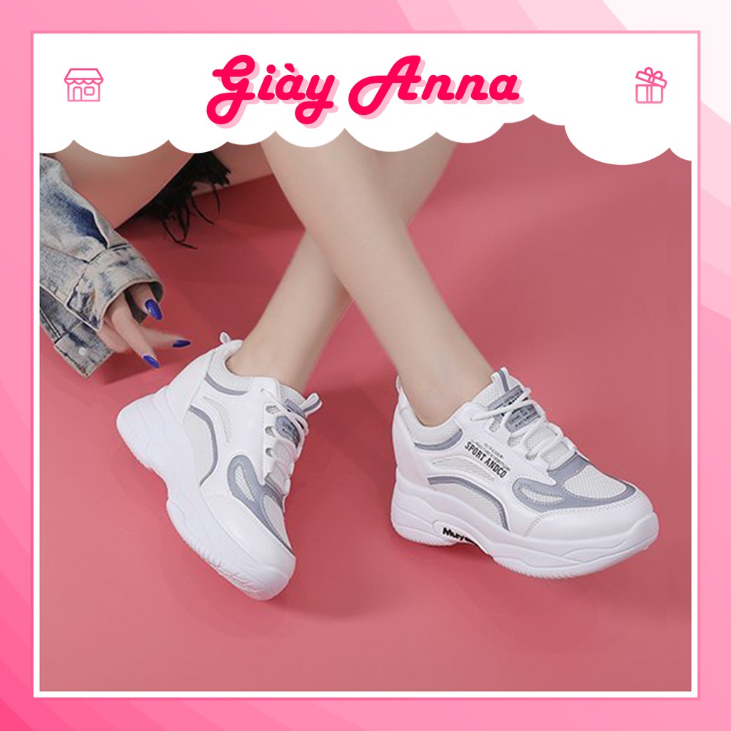 Giày thể thao nữ độn đế 6 cm siêu cao Andco