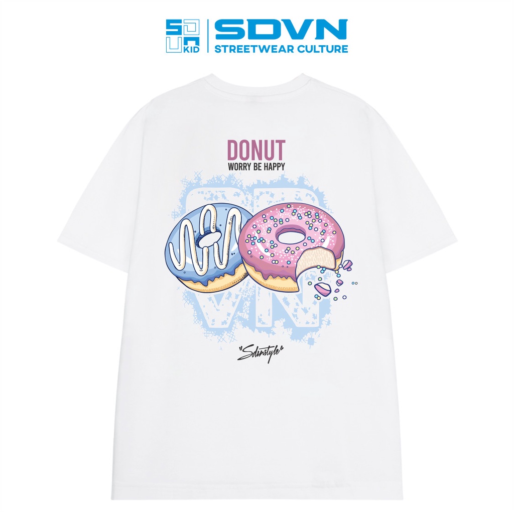 Áo Thun Trẻ Em - Cotton 100% Unisex form rộng Local Brand SDVN DONUT