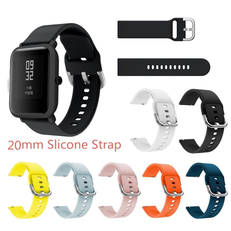 Dây đeo tay silicon mềm thay thế cho đồng hồ thể thao thông minh Xiaomi Huami Amazfit Bip 20mm