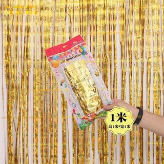 Rèm kim tuyến, rèm tua rua trang trí sinh nhật ngang 1m cao 2m
