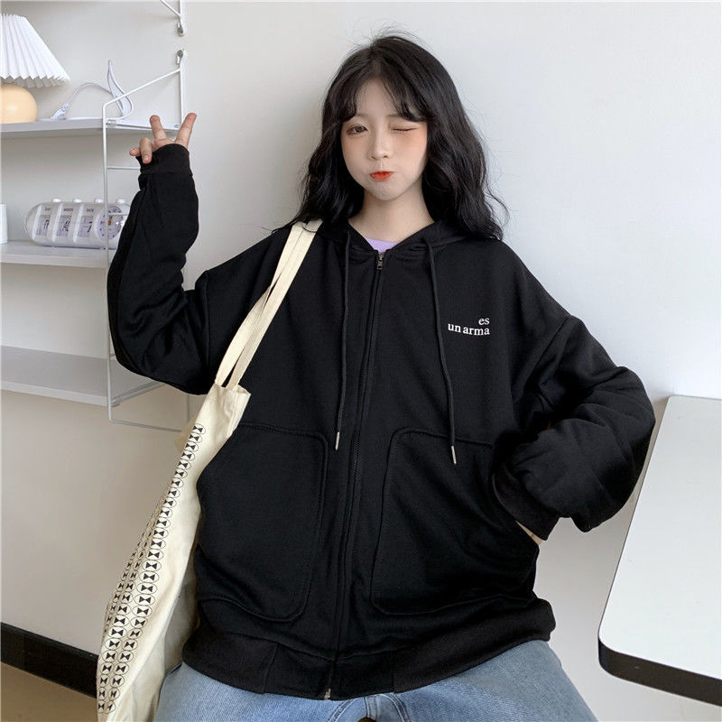 Áo Khoác Hoodie Mỏng Dáng Rộng Kiểu Hàn Quốc Thời Trang Xuân Thu 2021