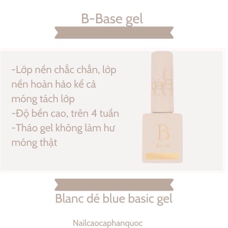 ♻️Chính hãng- Freeship♻️ Liên kết sơn gel cao cấp Hàn Quốc Blanc dé blue_base gel