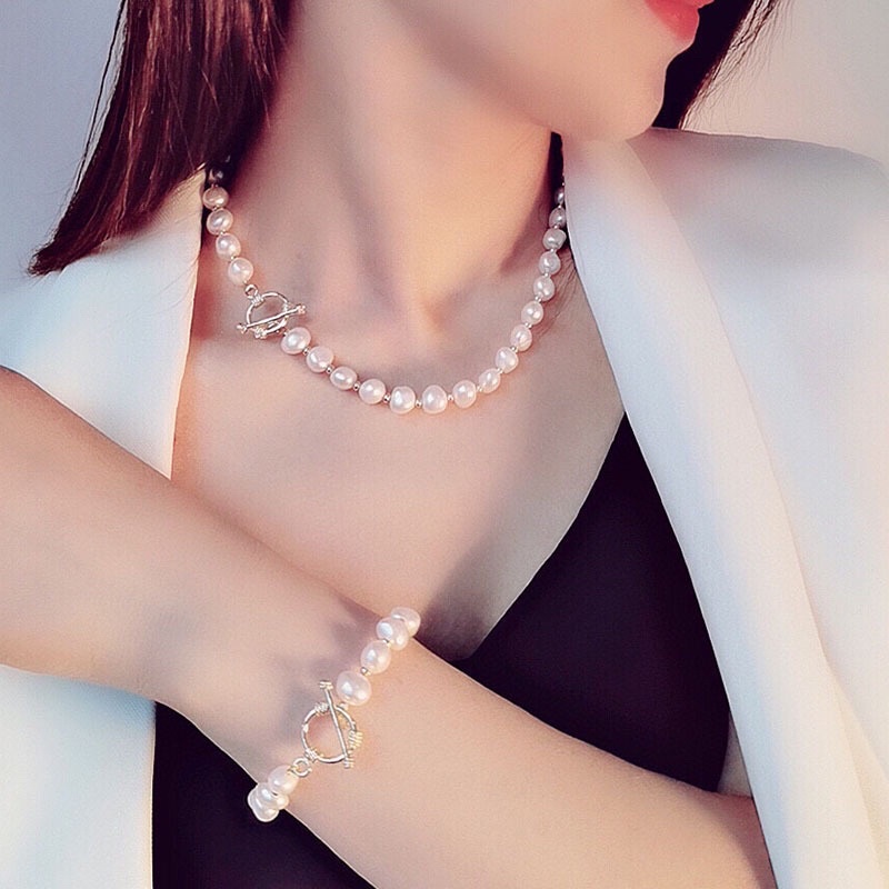 Bộ trang sức 8ly khóa OT mix bi