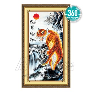 TRANH ĐÍNH ĐÁ con hổ con cọp Ailuo 77195 |60x112cm| Chưa đính