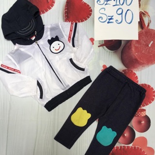 Set áo gió mix quần siu phong cách cho bé zai 2019