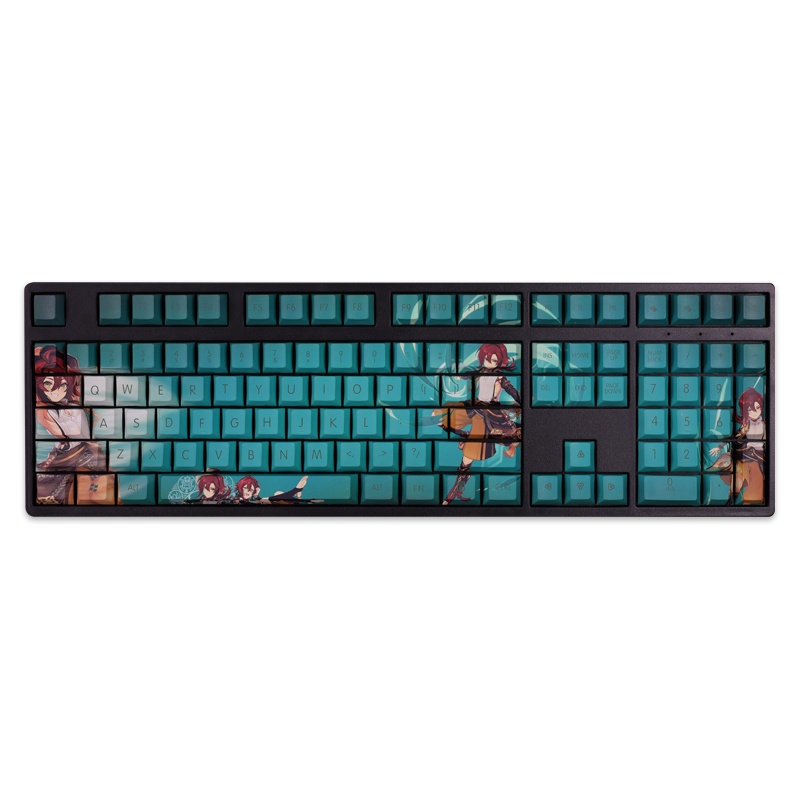 Keycaps chủ đề Genshin Impact keycaps Shikanoin Heizou keycaps Anime keycaps Cherry profile PBT Dye-thăng hoa bàn phím cơ học keycaps 108 phím