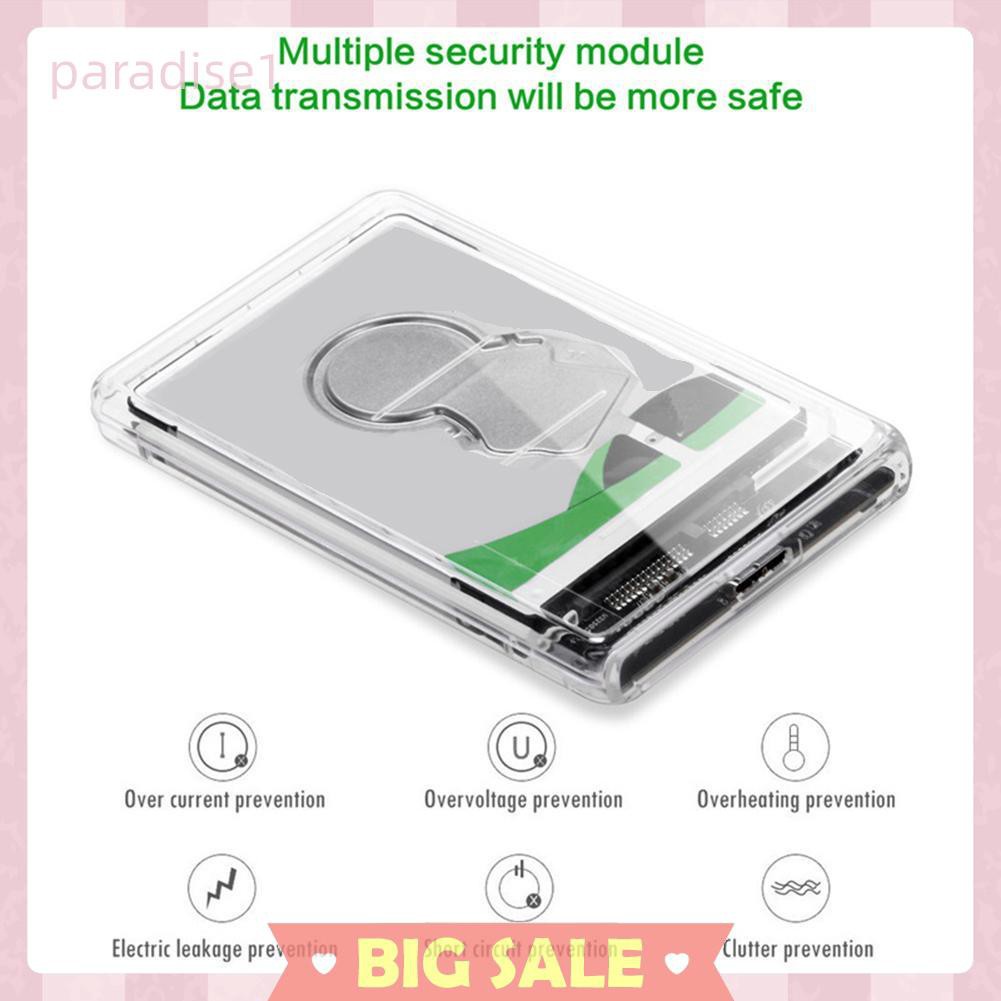 Hộp Đựng Ổ Cứng Trong Suốt 2.5 inch HDD SSD SATA Sang USB 3.0 | BigBuy360 - bigbuy360.vn