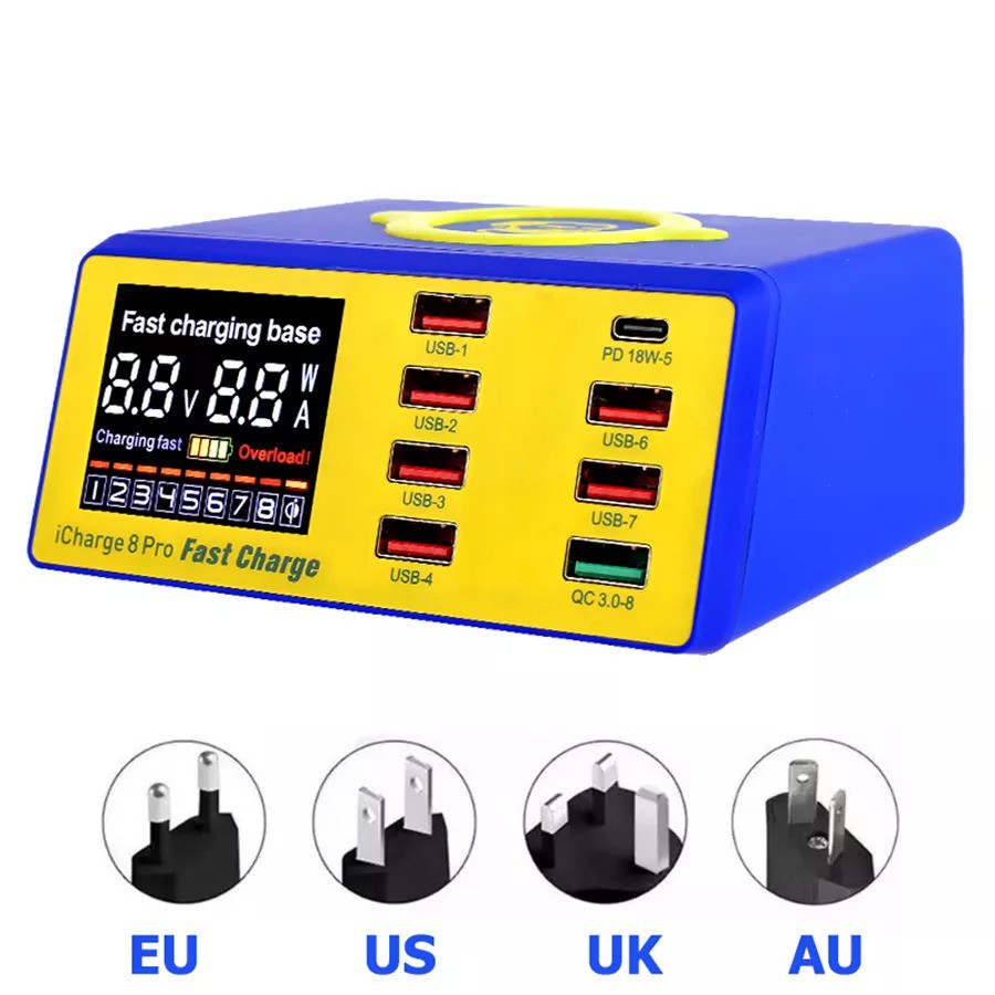 Sạc báo dòng Mechanic ICharge 8 Pro hỗ trợ sạc nhanh, sạc không dây