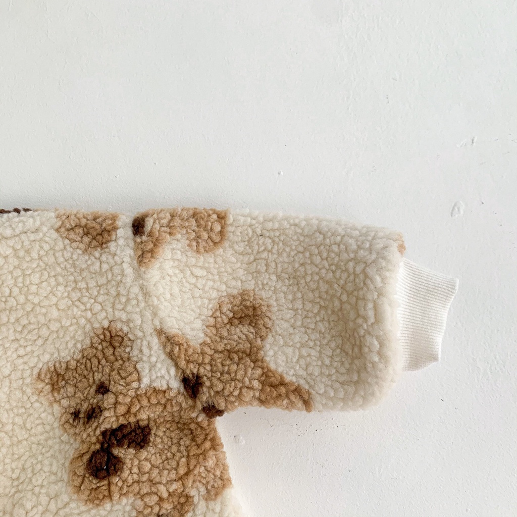 Áo khoác lông dày dặn thời trang thu đông cho bé