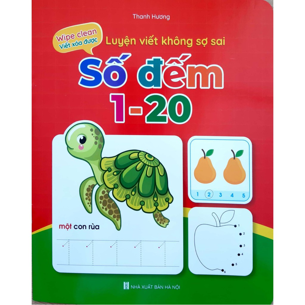 Sách Bộ vở viết xóa được - Wipe Clean: Luyện viết không sợ sai ( Bộ 5 Cuốn) - Tặng kèm 2 bút