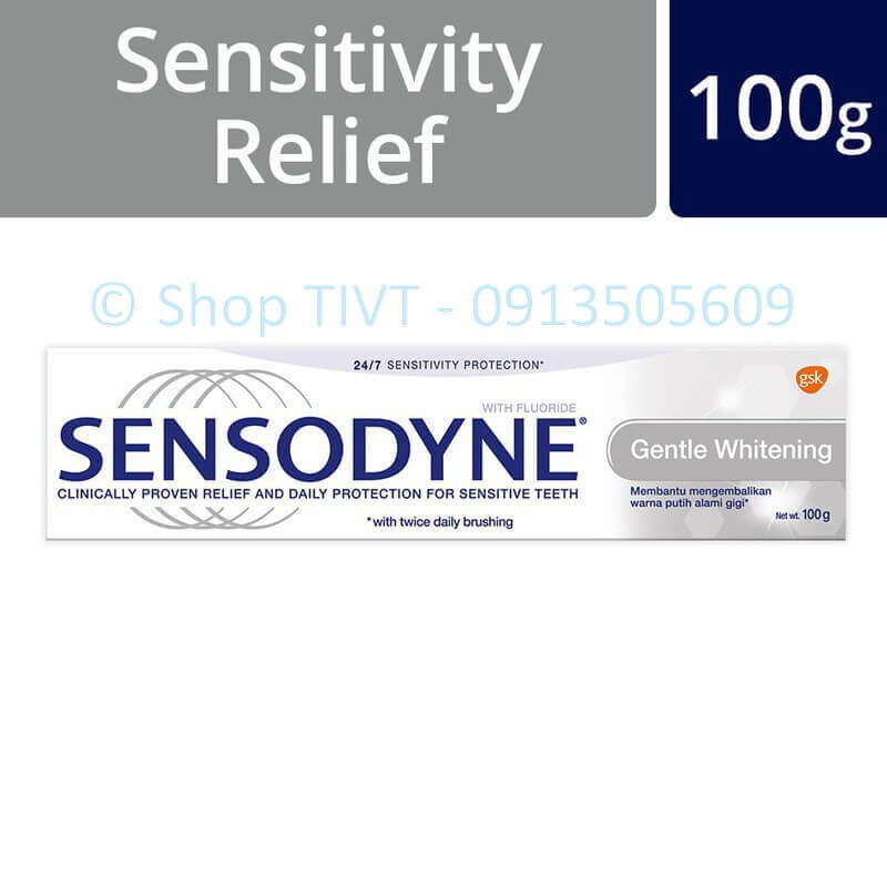 Kem đánh răng Sensodyne 100 mg, nhiều hương vị, giảm ê buốt, làm sạch, trắng răng, giúp hơi thở thơm mát tự nhiên-TIVT