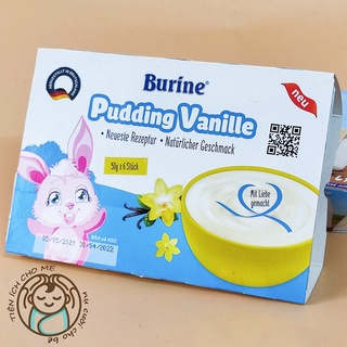Cháo Sữa Pudding ăn dặm Burine Đức dành cho bé từ 6 tháng tuổi lốc 6 hũ x 50g hương Vani